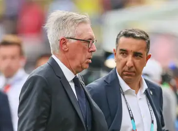 Soccer Football - FIFA World Cup 2026 - Round of 16 - Brazil v Norway - New York New Jersey Stadium, East Rutherford, New Jersey, U.S. - July 5, 2026
Brazil coach Carlo Ancelotti looks dejected after the match as Brazil are eliminated from the World Cup IMAGN IMAGES via Reuters/Caean Couto