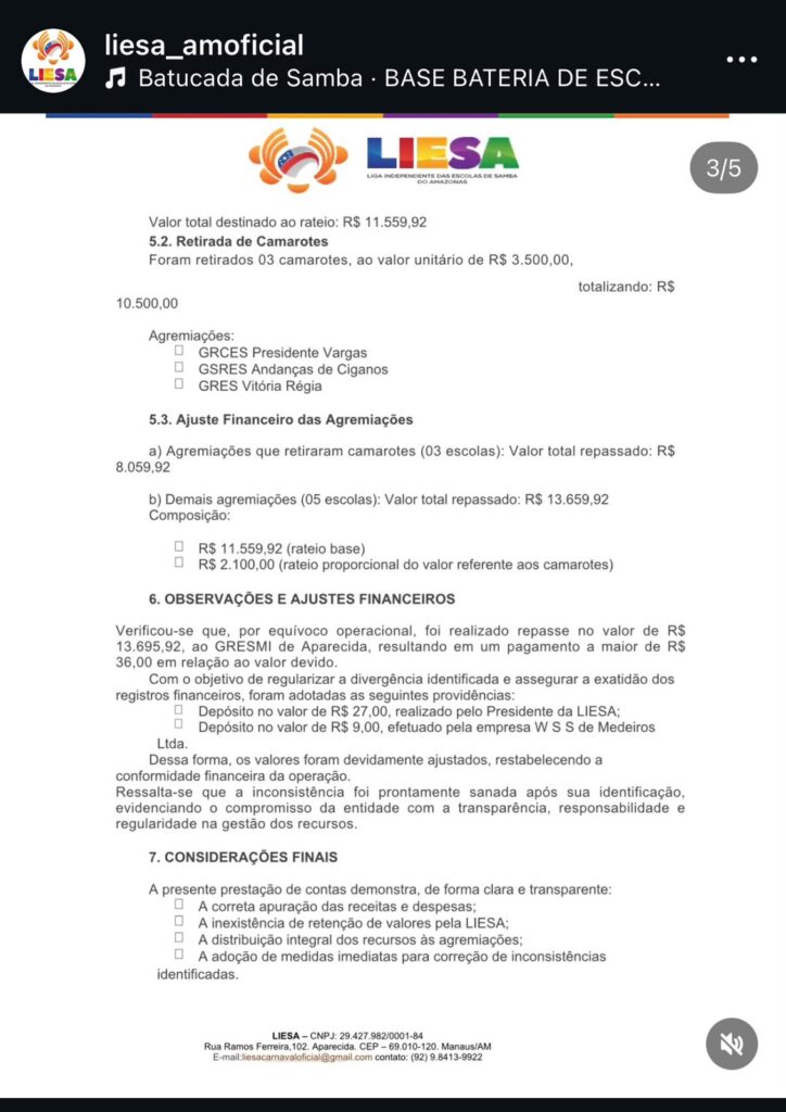 Justiça extingue ação contra a LIESA-AM e condena quatro escolas ao pagamento de honorários. 4 WhatsApp Image 2026 07 09 at 00.13.17