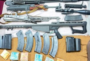 armas e dinheiro apreendidos em manaus durante a operacao la maquina foto reproducao rede amazonica