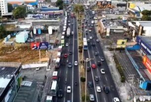 paralisacao das rotas do distrito industrial de manaus na avenida torquato tapajos foto reproducao globoplay